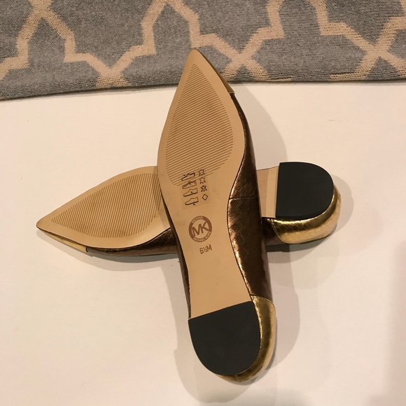 Micheal Kors Gold and Copper Flats - Picture 5 of 5
